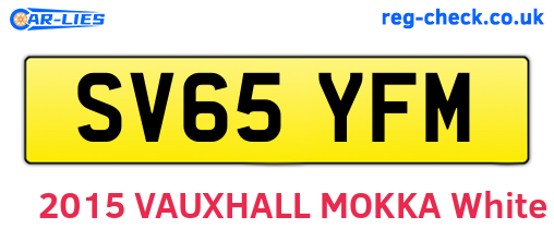 SV65YFM are the vehicle registration plates.