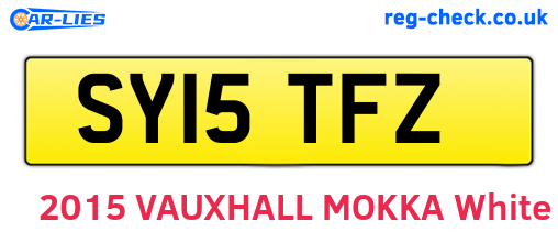 SY15TFZ are the vehicle registration plates.