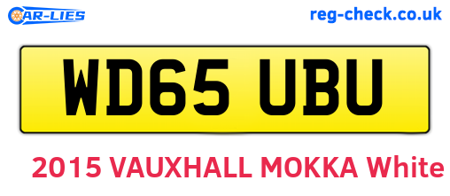 WD65UBU are the vehicle registration plates.