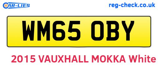 WM65OBY are the vehicle registration plates.