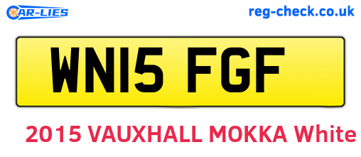 WN15FGF are the vehicle registration plates.
