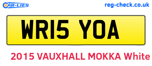 WR15YOA are the vehicle registration plates.