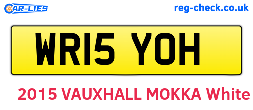 WR15YOH are the vehicle registration plates.