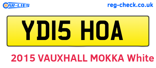 YD15HOA are the vehicle registration plates.