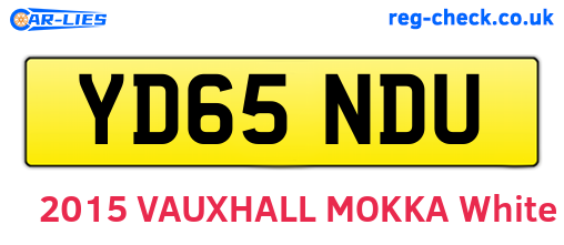 YD65NDU are the vehicle registration plates.