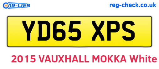 YD65XPS are the vehicle registration plates.