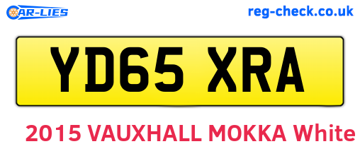 YD65XRA are the vehicle registration plates.
