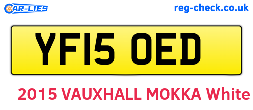 YF15OED are the vehicle registration plates.