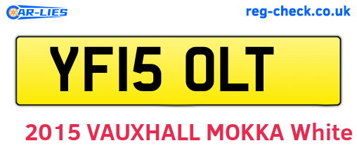 YF15OLT are the vehicle registration plates.