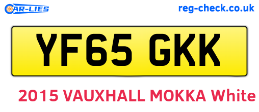 YF65GKK are the vehicle registration plates.