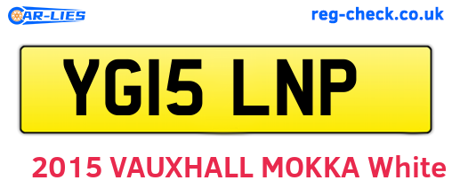 YG15LNP are the vehicle registration plates.