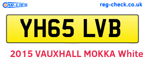 YH65LVB are the vehicle registration plates.