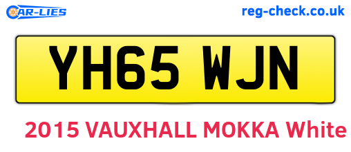 YH65WJN are the vehicle registration plates.