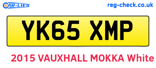 YK65XMP are the vehicle registration plates.