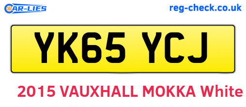 YK65YCJ are the vehicle registration plates.