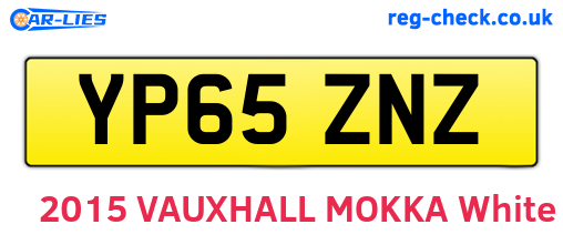 YP65ZNZ are the vehicle registration plates.