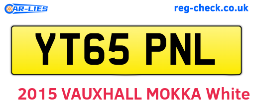 YT65PNL are the vehicle registration plates.