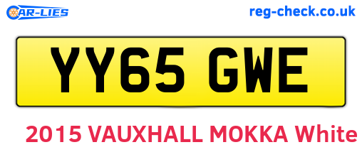 YY65GWE are the vehicle registration plates.