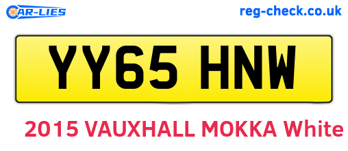 YY65HNW are the vehicle registration plates.