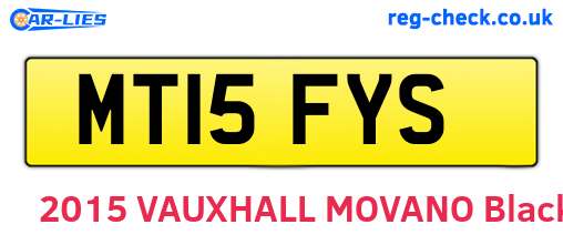 MT15FYS are the vehicle registration plates.