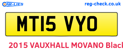 MT15VYO are the vehicle registration plates.