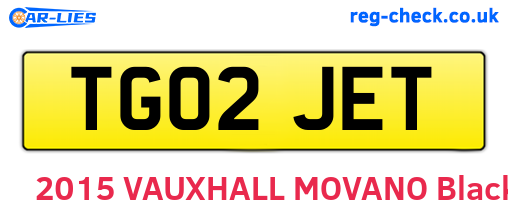 TG02JET are the vehicle registration plates.