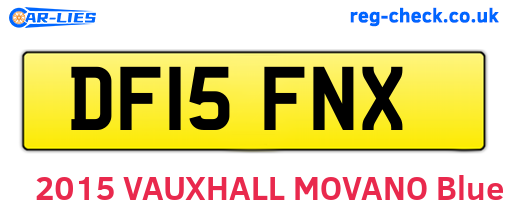 DF15FNX are the vehicle registration plates.