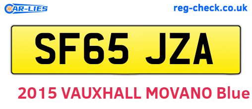 SF65JZA are the vehicle registration plates.