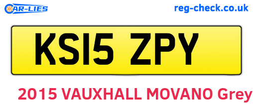 KS15ZPY are the vehicle registration plates.