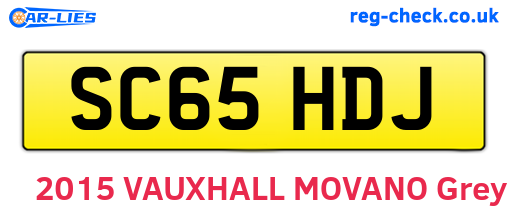 SC65HDJ are the vehicle registration plates.