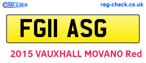 FG11ASG are the vehicle registration plates.