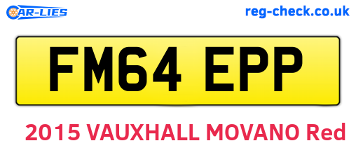 FM64EPP are the vehicle registration plates.