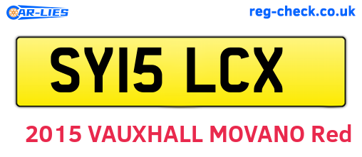 SY15LCX are the vehicle registration plates.