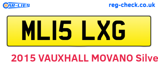 ML15LXG are the vehicle registration plates.