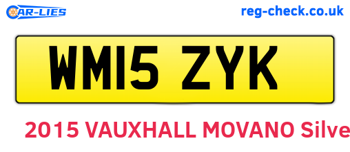 WM15ZYK are the vehicle registration plates.