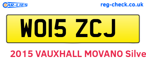 WO15ZCJ are the vehicle registration plates.