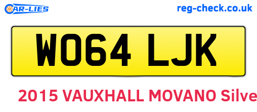 WO64LJK are the vehicle registration plates.