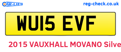 WU15EVF are the vehicle registration plates.