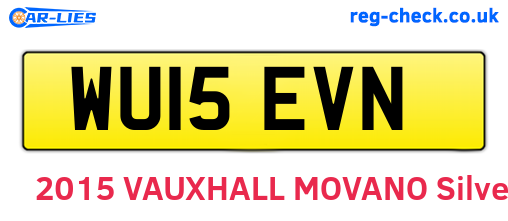 WU15EVN are the vehicle registration plates.