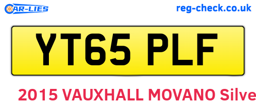 YT65PLF are the vehicle registration plates.