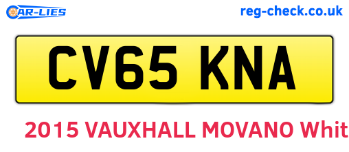 CV65KNA are the vehicle registration plates.