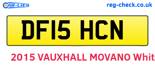 DF15HCN are the vehicle registration plates.
