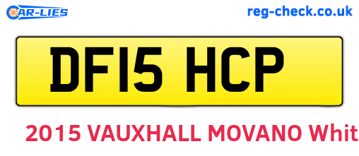 DF15HCP are the vehicle registration plates.