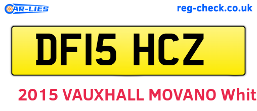 DF15HCZ are the vehicle registration plates.