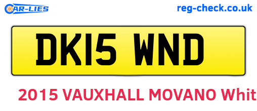 DK15WND are the vehicle registration plates.