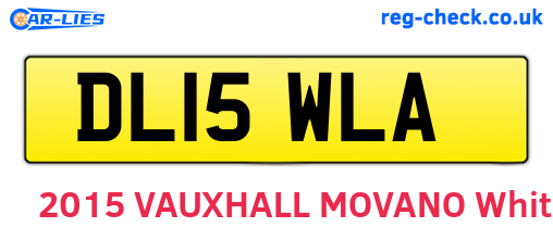 DL15WLA are the vehicle registration plates.