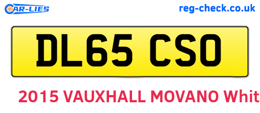 DL65CSO are the vehicle registration plates.