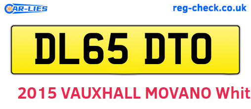 DL65DTO are the vehicle registration plates.