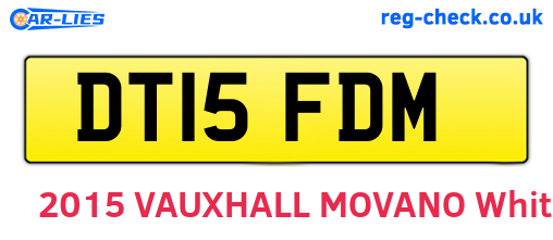 DT15FDM are the vehicle registration plates.