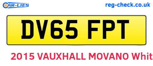 DV65FPT are the vehicle registration plates.